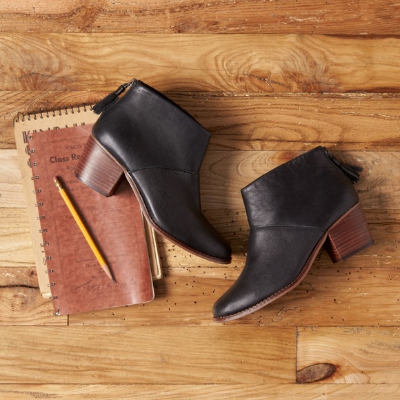 toms leila booties black leather